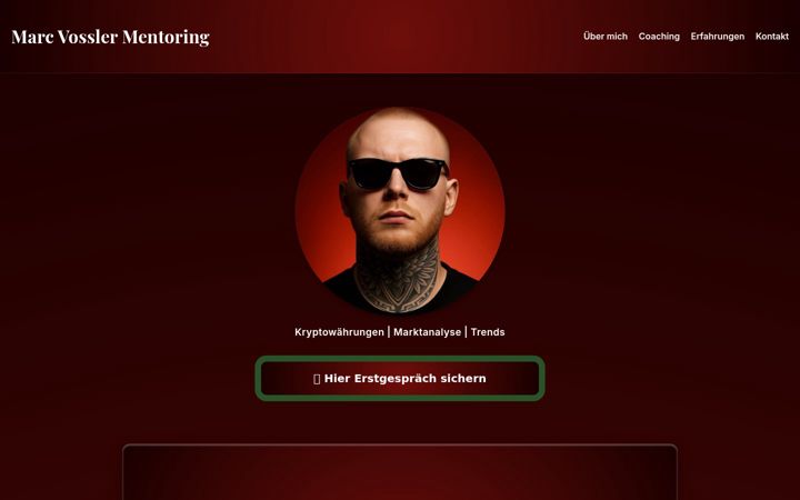 Snímek obrazovky marcvosslermentoring.de
