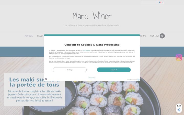 Screenshot of marcwiner.com
