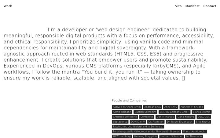 Screenshot of marcwright.de