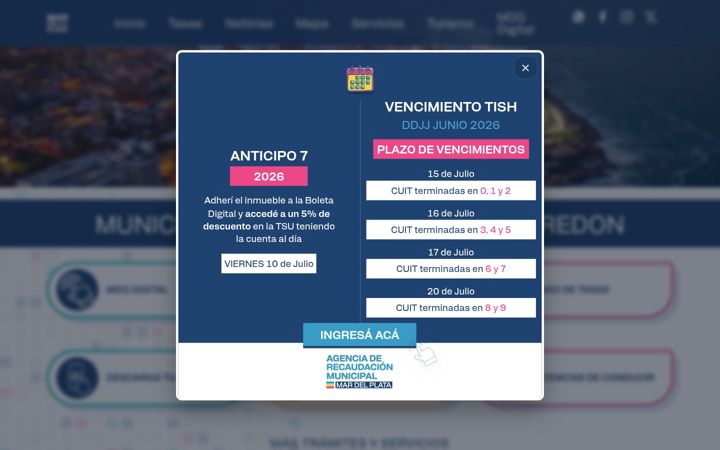 Screenshot of mardelplata.gob.ar