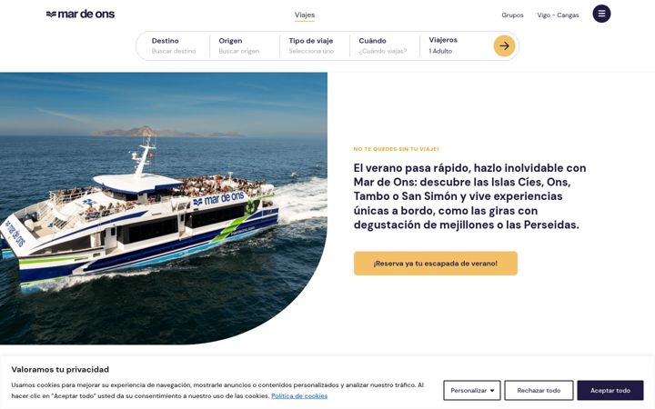 Screenshot of mardeons.es