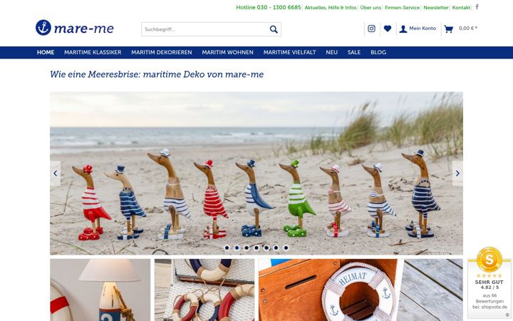Screenshot of mare-me.de