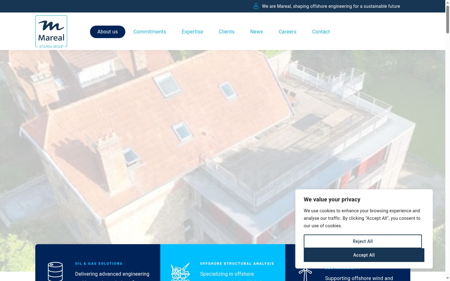 Screenshot des Einwilligungsbanners vor jeglicher Interaktion