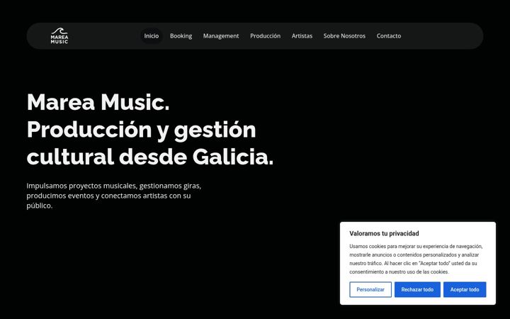 Screenshot of mareamusic.es