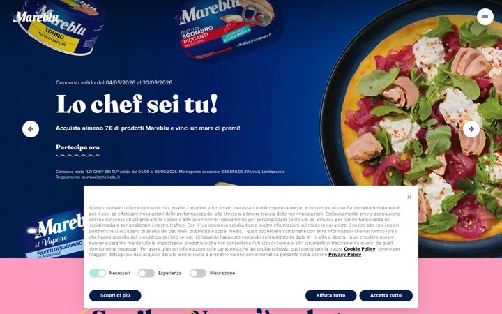 Screenshot of mareblu.it