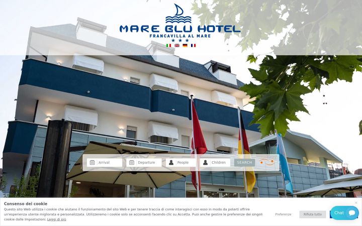 Screenshot of marebluhotel.it