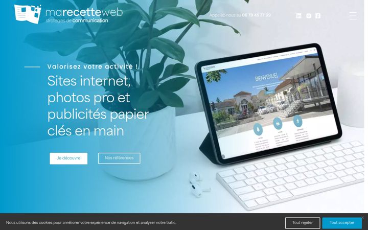 Screenshot of marecetteweb.fr