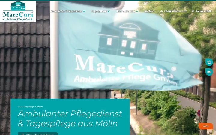 Screenshot of marecura.de