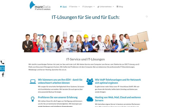 Screenshot of maredata.de