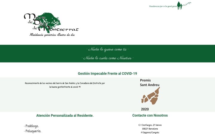 Screenshot of marededeudemontserrat.com