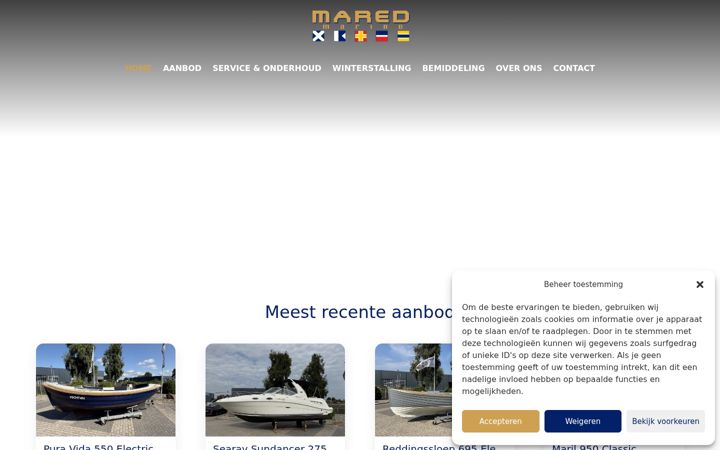 Screenshot of maredmarine.nl