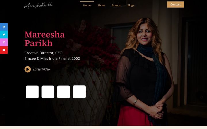 Screenshot of mareeshaparikh.com