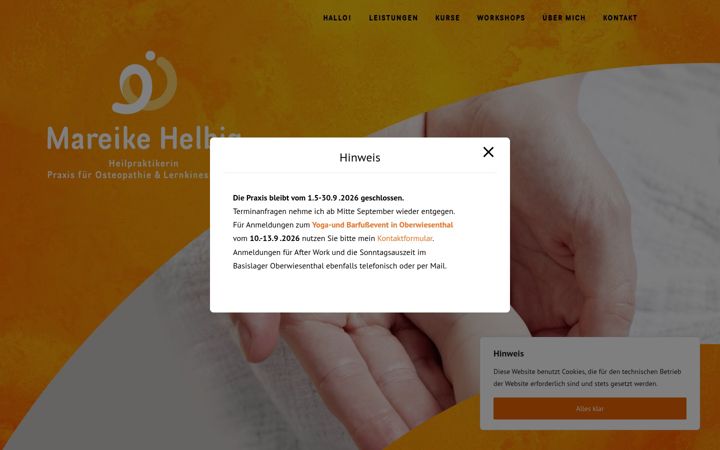 Screenshot of mareike-maschke.de