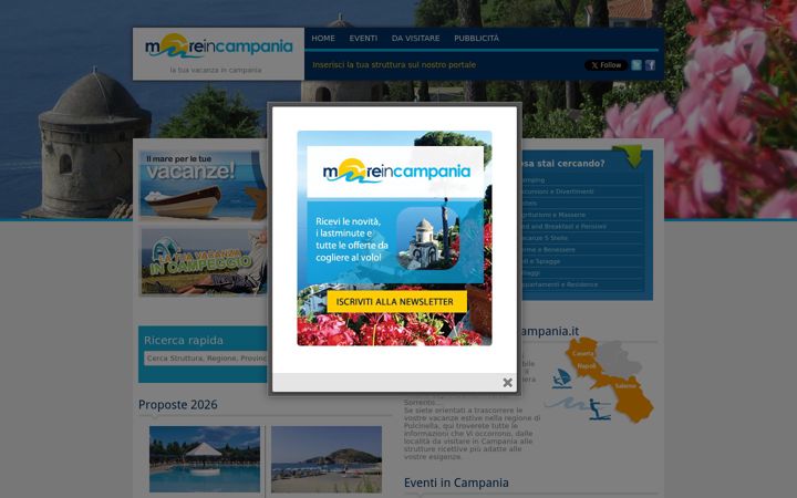 Screenshot of mareincampania.it
