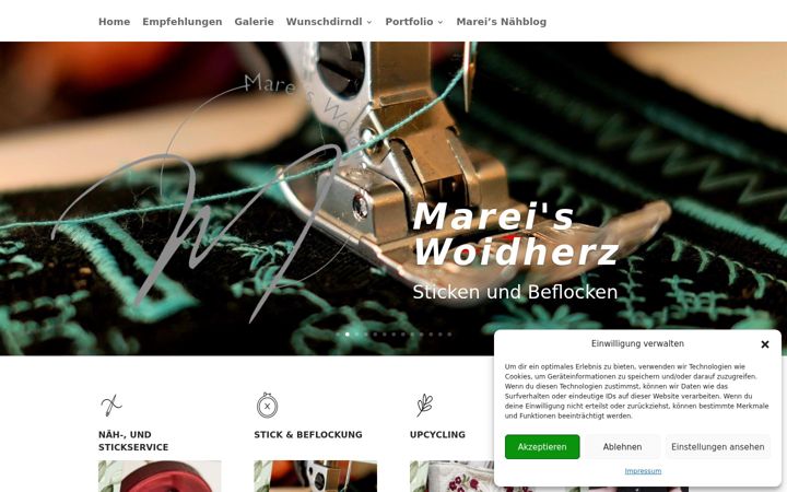 Screenshot of mareis-woidherz.de