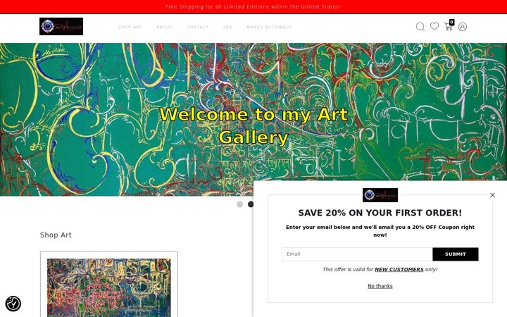 Screenshot of marekbuchwaldstudios.com