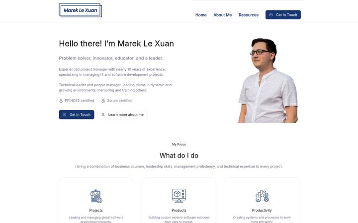 Screenshot of mareklexuan.com
