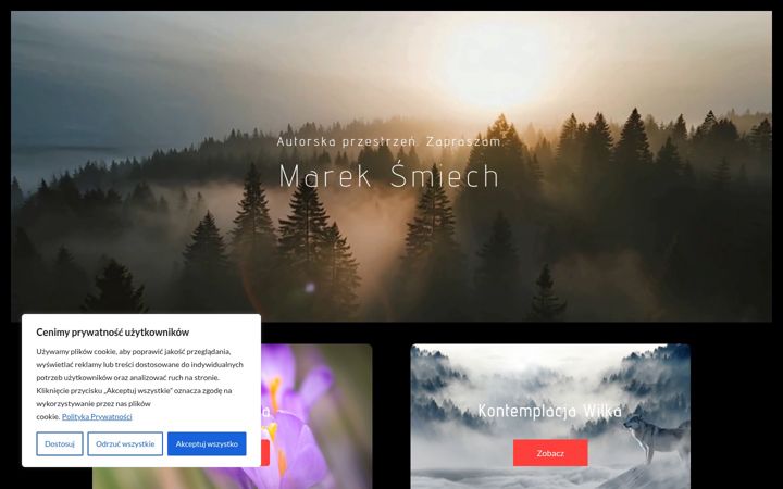 Screenshot of mareksmiech.com