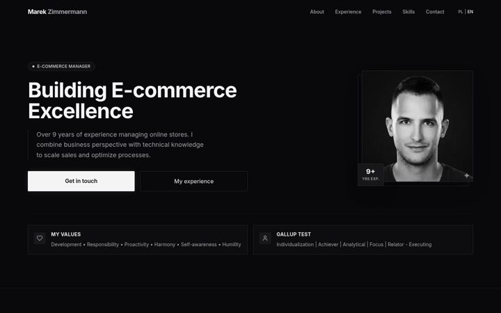 Screenshot of marekzimmermann.com