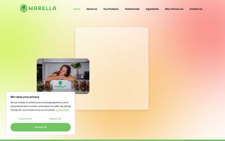 Screenshot of marellanatural.com