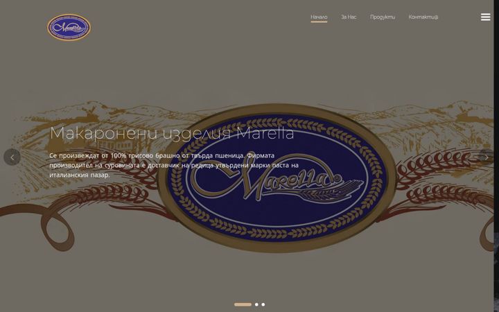Screenshot of marellaproducts.com
