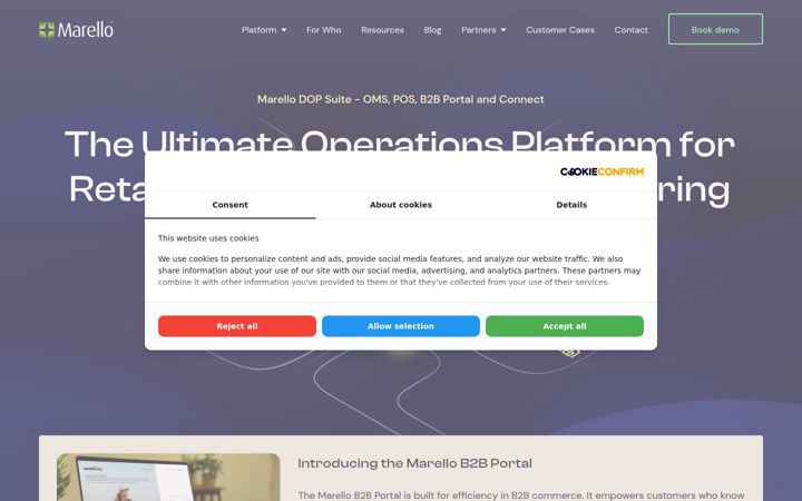 Screenshot of marello.com