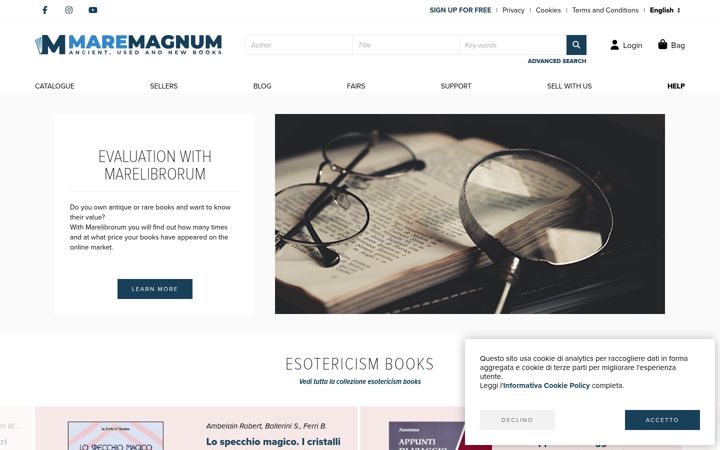 Screenshot of maremagnum.com