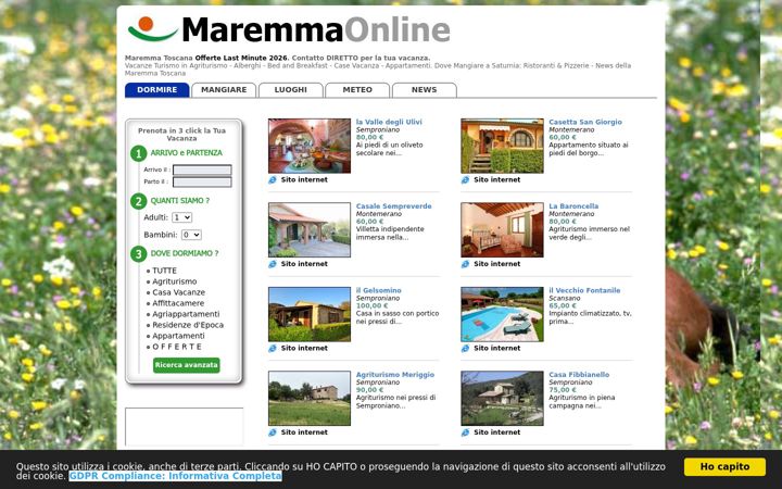Screenshot of maremmaonline.it