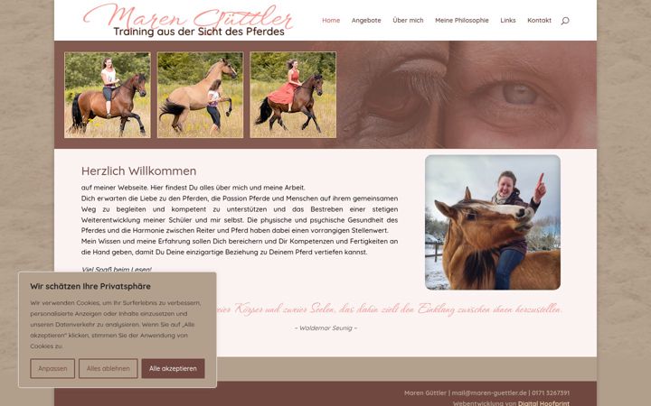 Screenshot of maren-guettler.de
