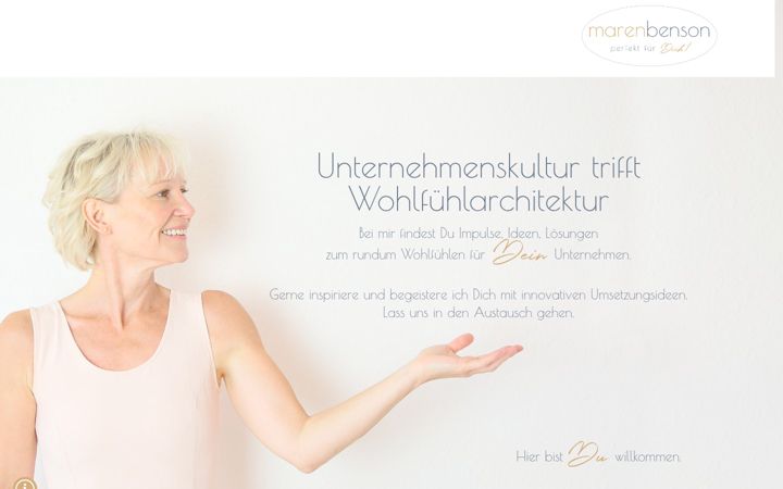 Screenshot of marenbenson.com