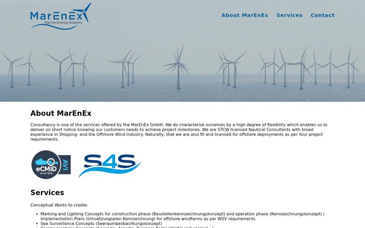 Screenshot of marenex.com