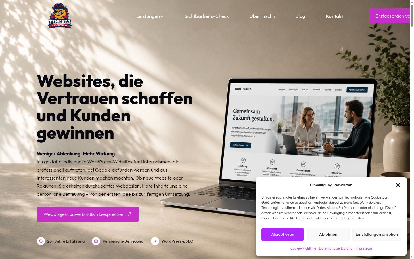 Screenshot του banner συγκατάθεσης που εμφανίστηκε πριν από οποιαδήποτε αλληλεπίδραση