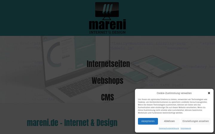 Screenshot of mareni.de