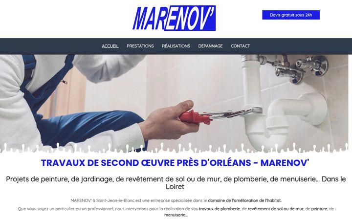 Screenshot of marenov-batiment.fr