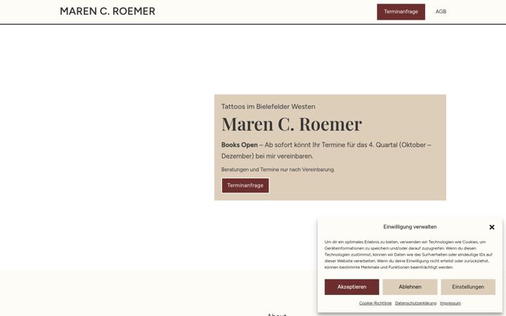 Screenshot of marenroemer.de