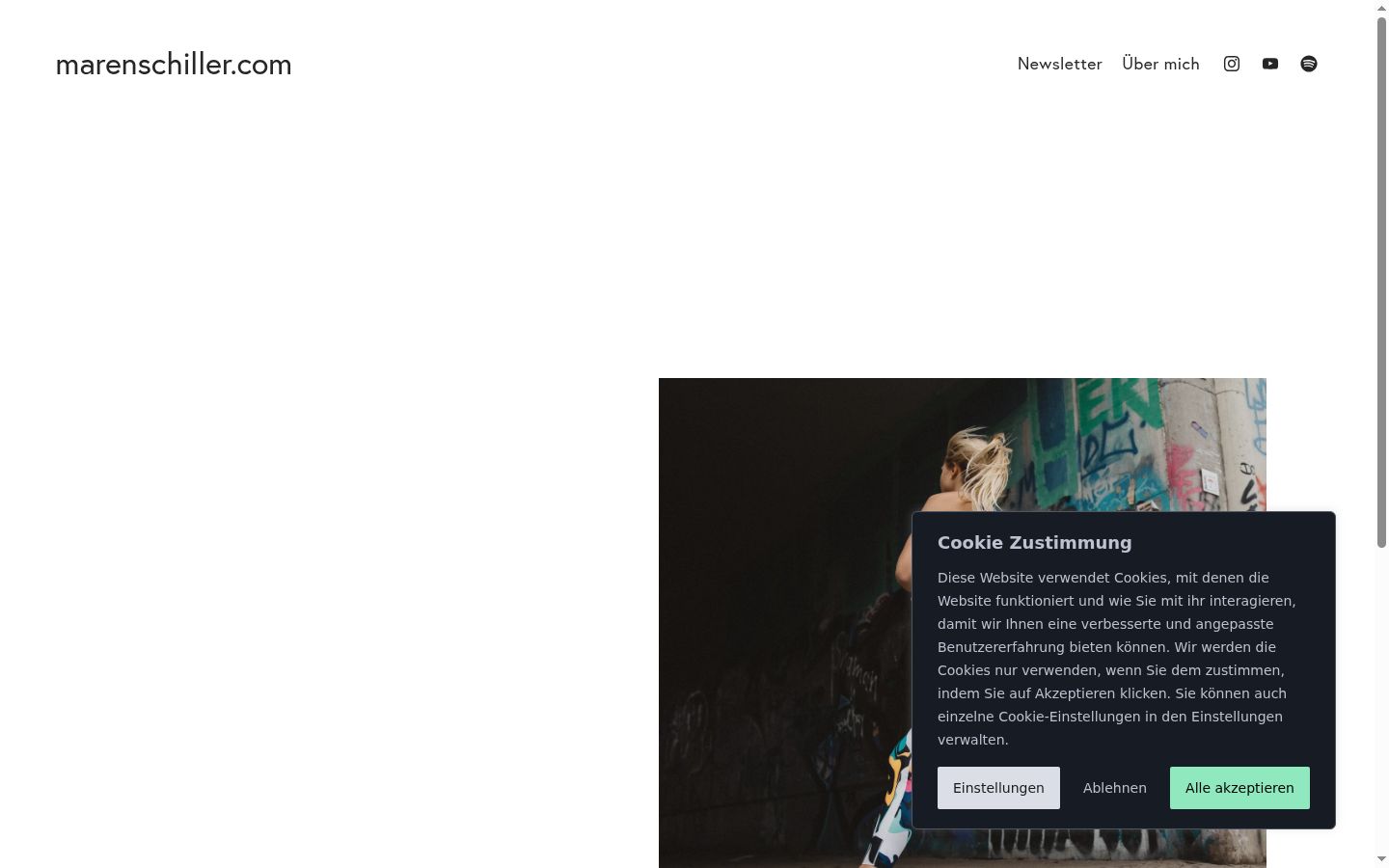 Screenshot tal-banner tal-kunsens muri qabel kwalunkwe interazzjoni