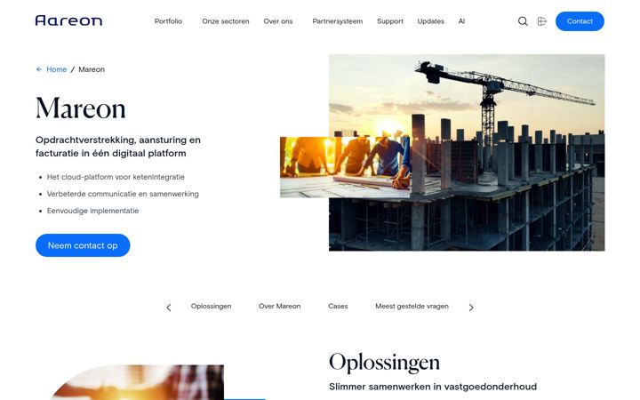 Screenshot of mareon.nl