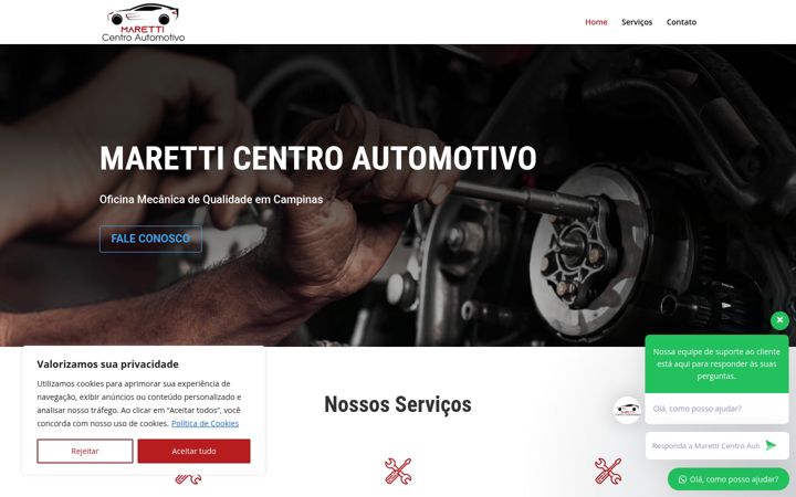 Screenshot of maretticentroautomotivo.com.br