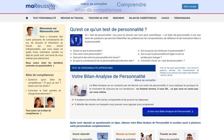 Screenshot of mareussite.com