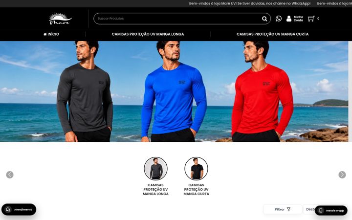 Screenshot of mareuv.com.br