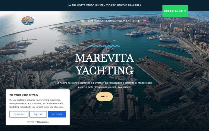 Screenshot of marevitayachting.com