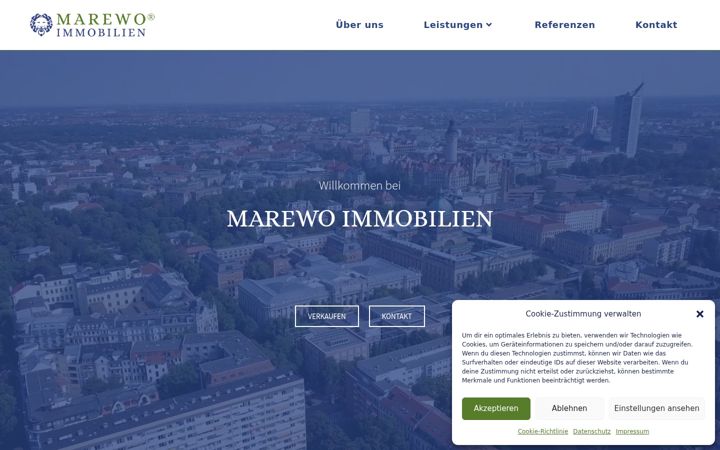 Screenshot of marewo-immobilien.de