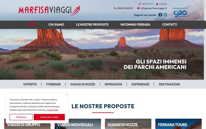 Screenshot of marfisaviaggi.it