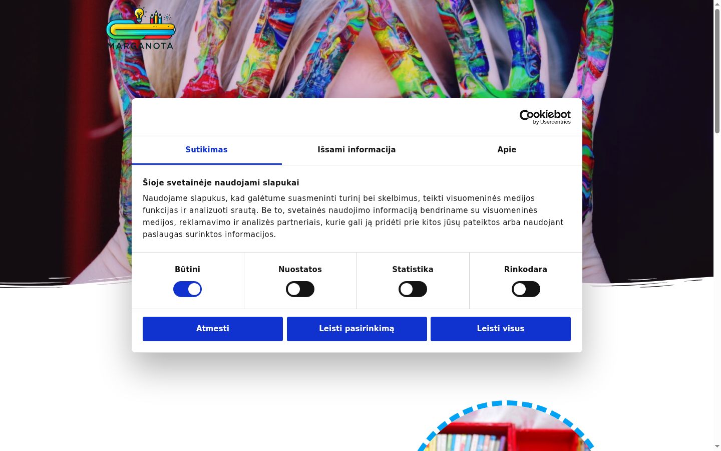 Screenshot tal-banner tal-kunsens muri qabel kwalunkwe interazzjoni