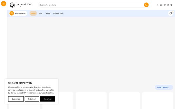 Screenshot of margaretclark.net