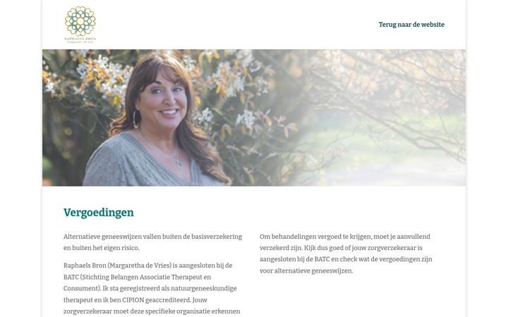 Screenshot of margarethaholistischenatuurgeneeskunde.nl