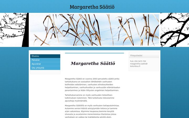 Screenshot of margarethasaatio.fi