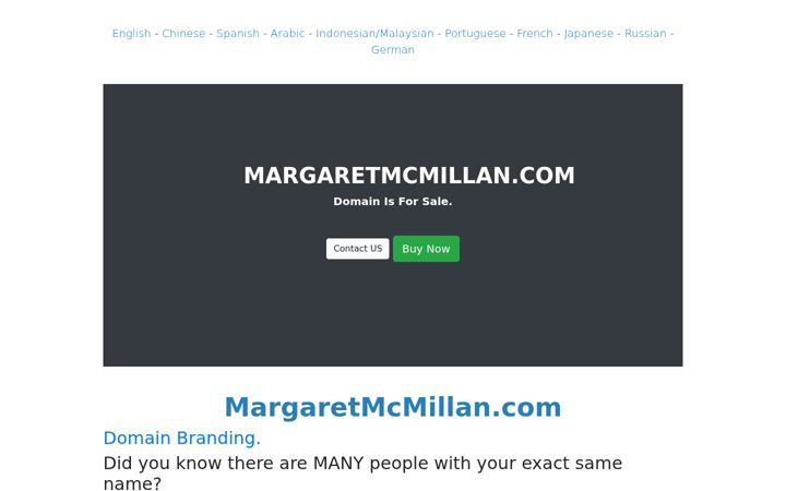 Screenshot of margaretmcmillan.com