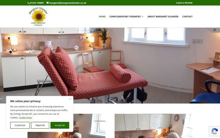 Screenshot of margaretsilander.co.uk
