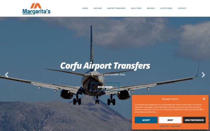Screenshot of margaritaswheels.com